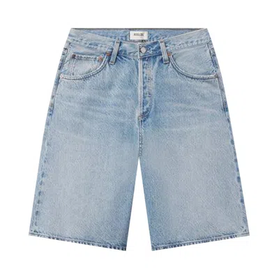 Pre-owned Agolde Baggy V Short 'prevail' | Blue | Women's Size 26
