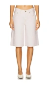 Agolde Five-pocket Denim Shorts In Neutral