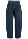 Agolde Balloon Barrel-cut Jeans In Dark Blue