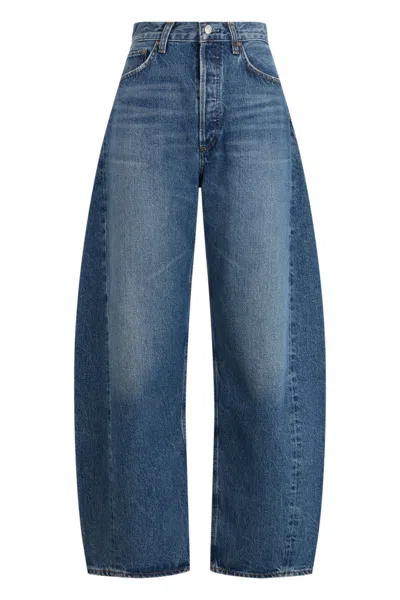 Agolde Balloon Jeans With High-rise Loose Fit In Blue