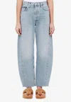 Agolde Henson Rigid Low-rise Wide-leg Jeans In Blue