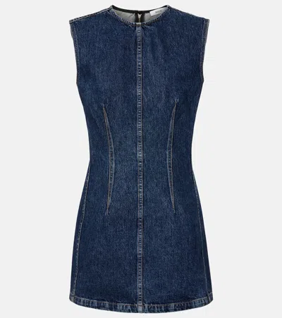 Agolde Barton Denim Mini Dress In Blue
