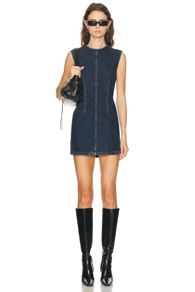 Agolde Barton Denim Mini Dress In Blue