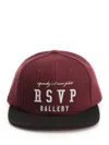 Agolde Baseball Cap With Gallery Embroidery In Bordeaux