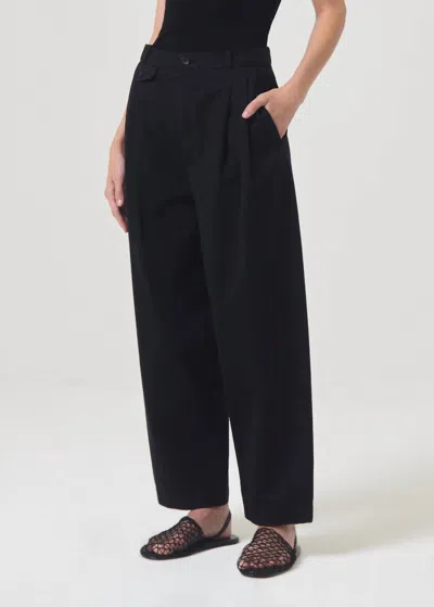 Agolde Becker Baggy Fit Chino Pants In Black