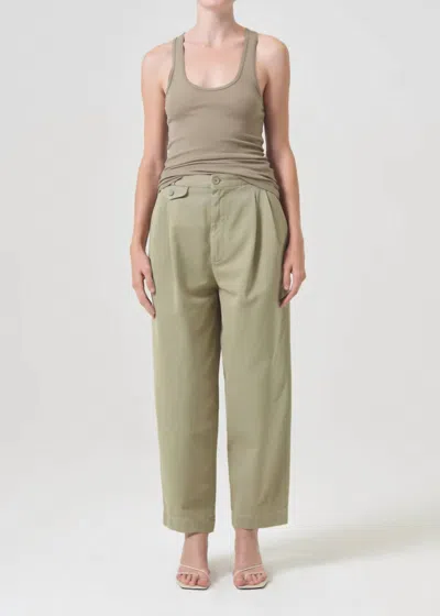 Agolde Becker Baggy Fit Chino Pants In Dill