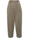 Agolde Becker Baggy Tapered Trousers In Green