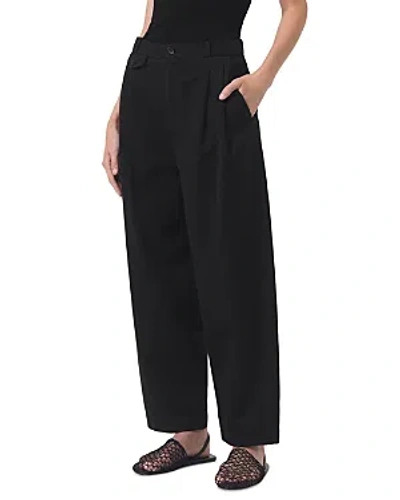 Agolde Women's Becker Cotton Twill Tapered Chinos In Black