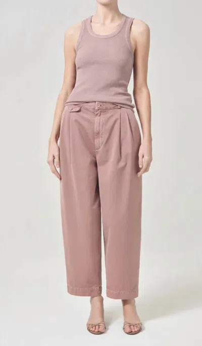 Agolde Becker Chino Trouser In Spider Lily In Pink