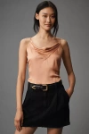 Agolde Becker Denim Mini Skirt In Black
