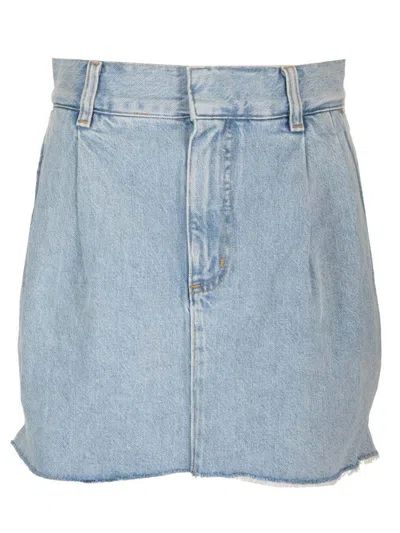 Agolde Becker Mini Skirt In Blue