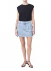 Agolde Parker Vintage Cut Off Short In Swapmeet In Black