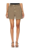 Agolde Becker Mid-length Shorts In 深青棕色