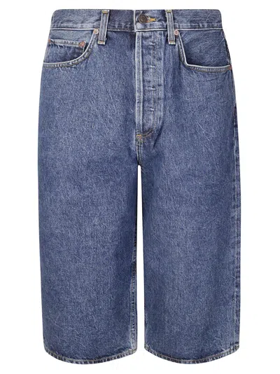 AGOLDE BEESLEY BUTTONED DENIM SHORTS