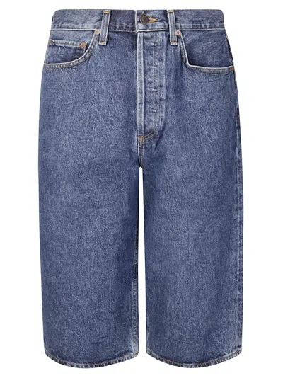 AGOLDE BEESLEY SHORT IN CREASED INDIGO