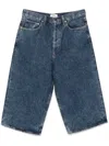 Agolde Belt-loop Denim Shorts In Blue