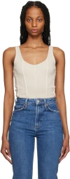 Agolde Womens Spoon Elna Fitted Organic-cotton-blend Body