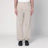 Agolde Washed Straight Jeans In Beige