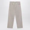 Agolde Washed Straight Jeans In Beige
