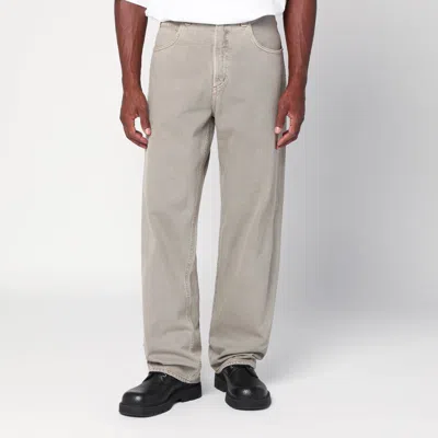 Agolde Beige Jeans In Regenerated Denim In Metallic