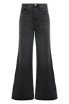 Agolde Bell-bottom Flared Jeans In Black