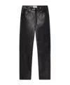 Agolde Belt-loop Casual Pants In Black
