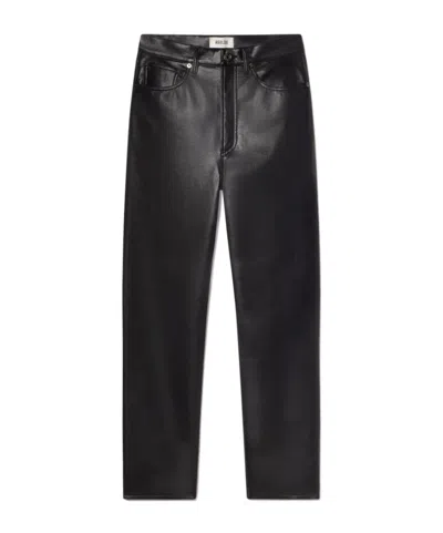 Agolde Belt-loop Casual Pants In Black