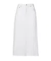 Agolde Belt-loop Denim Skirt In White