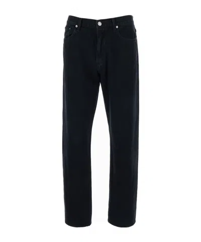 Agolde Straight Leg Jeans Belt Loops In Black
