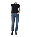 Agolde Parker Easy Straight Jean In Placebo In Black