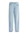 Agolde Low Slung Baggy High Rise Wide Leg Jeans In Shake In Blue