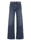 Agolde Denim Trousers With Belt Loops In Blue