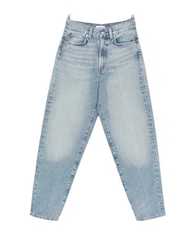 Agolde Belt Loop Jeans In Blue