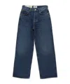 Agolde Ren Rigid High-rise Wide-leg Jeans In Blue