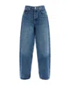 Agolde Luna Pieced Cotton Denim Jeans In Blue