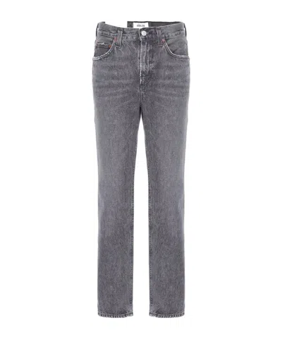 Agolde Belt-loop Jeans In Gray