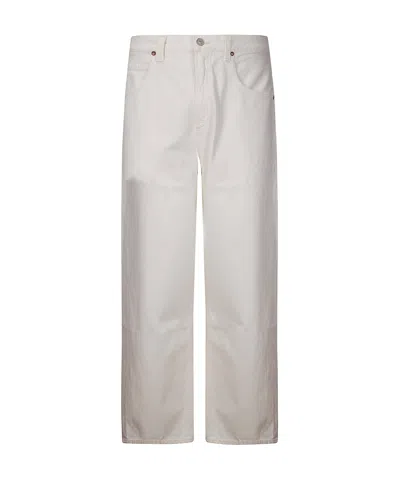 Agolde Belt-loop Jeans In White