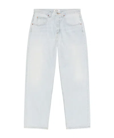 Agolde Belt Loop Jeans In Blue
