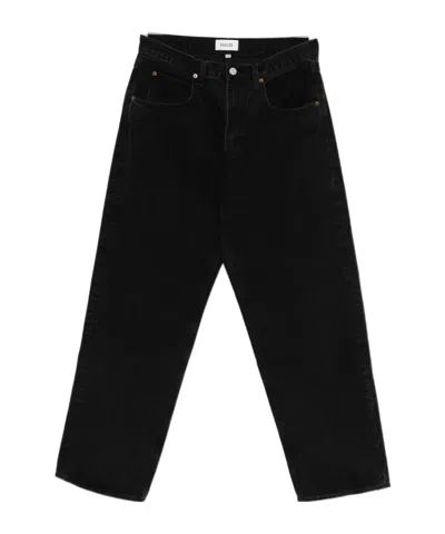 Agolde Belt Loops Jeans In Black
