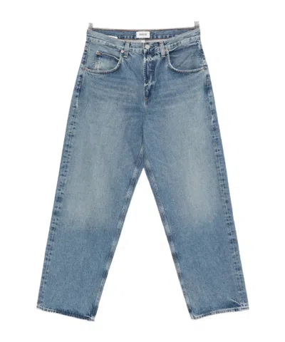 Agolde Belt Loops Jeans In Blue