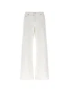 Agolde Vana Fold Wide-leg Jeans In White