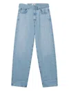 Agolde Belted Cuffed Jeans In Blue
