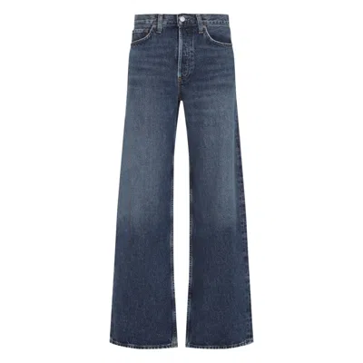 Agolde Belt-loop Jeans In Blue