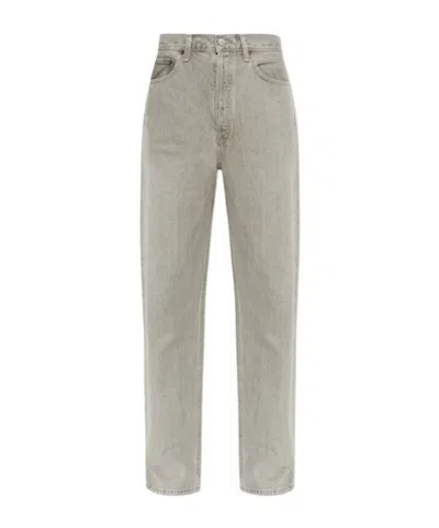 Agolde Belt-loop Jeans In Gray