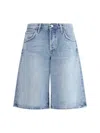 Agolde Light Blue Baggy V-short Bermuda Shorts