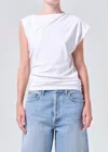 Agolde Beth Asymmetric Top In White