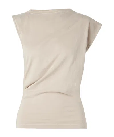 AGOLDE BETH DRAPED ORGANIC COTTON-JERSEY T-SHIRT