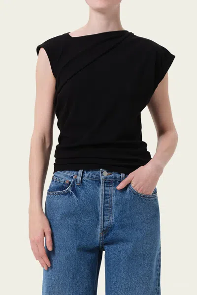Agolde Beth Tee In Black
