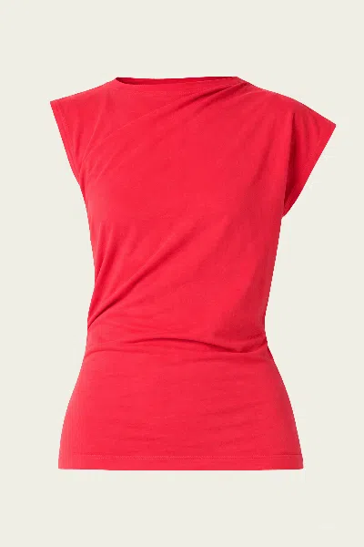 Agolde Beth Tee In Carnival In Red