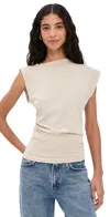 Agolde Beth Tee Rice Grass In Neutral